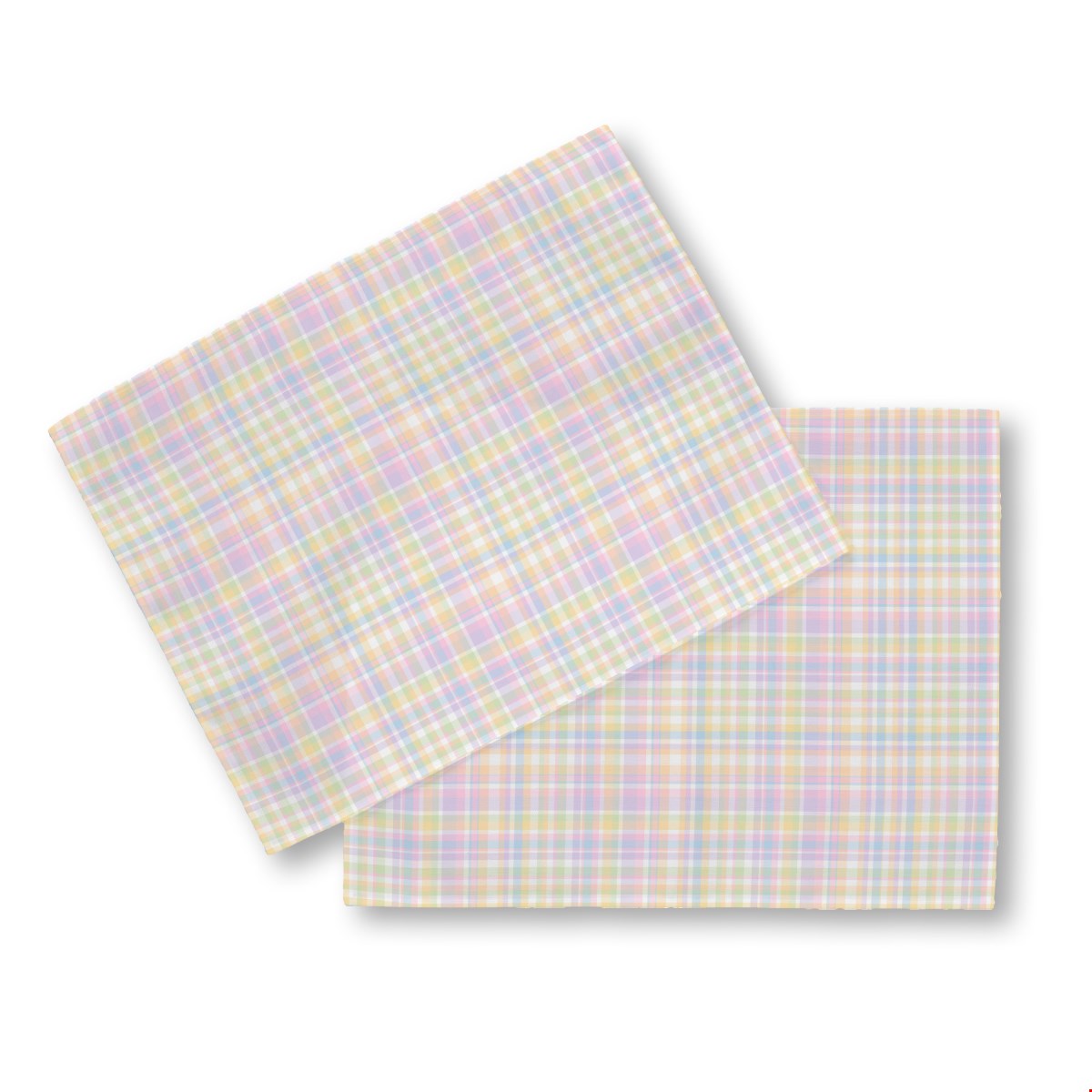 Balloon Dog Pastels 1 placemat set of 4, 18 x 14 in, pink and blue geometric print