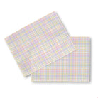 Balloon Dog Pastels 1 placemat set of 4, 18 x 14 in, pink and blue geometric print