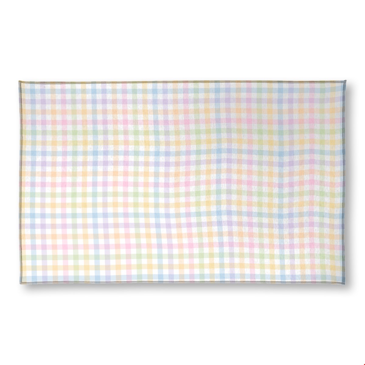 Balloon Dog Pastels (3) area rug, 20 x 32 in, blue and pink geometric print