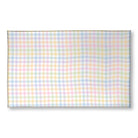 Balloon Dog Pastels (3) area rug, 20 x 32 in, blue and pink geometric print
