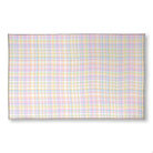 Balloon Dog Pastels 1 area rug, 20 x 32 in, pink and blue geometric print