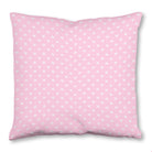 Balloon Dog Pastels (2) throw pillow, 20 x 20 in, pink and off white hearts print