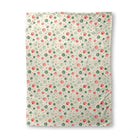 Watercolor Christmas (1) fleece blanket, 60 x 80 in, green and red christmas print