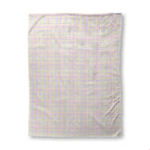 Balloon Dog Pastels 1 sherpa blanket, 60 x 80 in, pink and blue geometric print