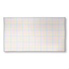 Balloon Dog Pastels (3) area rug, 35 x 63 in, blue and pink geometric print
