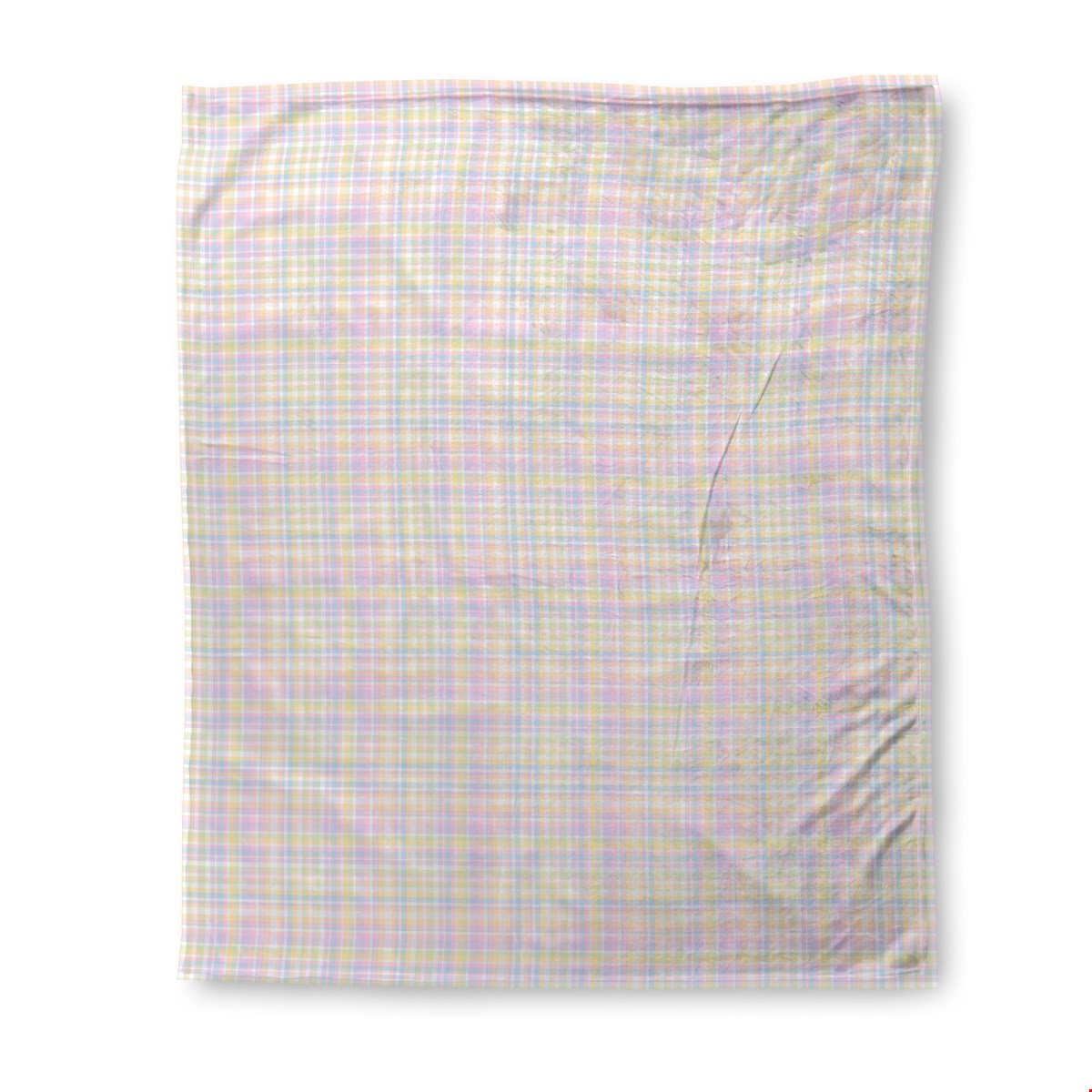 Balloon Dog Pastels 1 super plush blanket, 50 x 60 in, pink and blue geometric print