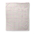 Balloon Dog Pastels 1 super plush blanket, 50 x 60 in, pink and blue geometric print