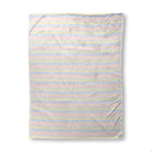 Balloon Dog Pastels (4) super plush blanket, 60 x 80 in, pink and blue geometric print