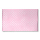 Balloon Dog Pastels (2) area rug, 20 x 32 in, pink and off white hearts print