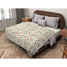 Watercolor Christmas (1) fleece blanket, 60 x 80 in, green and red christmas print