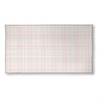 Balloon Dog Pastels 1 area rug, 35 x 63 in, pink and blue geometric print