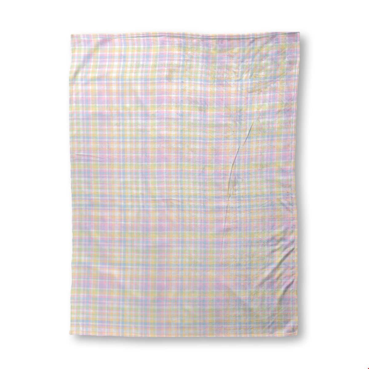 Balloon Dog Pastels 1 super plush blanket, 30 x 40 in, pink and blue geometric print