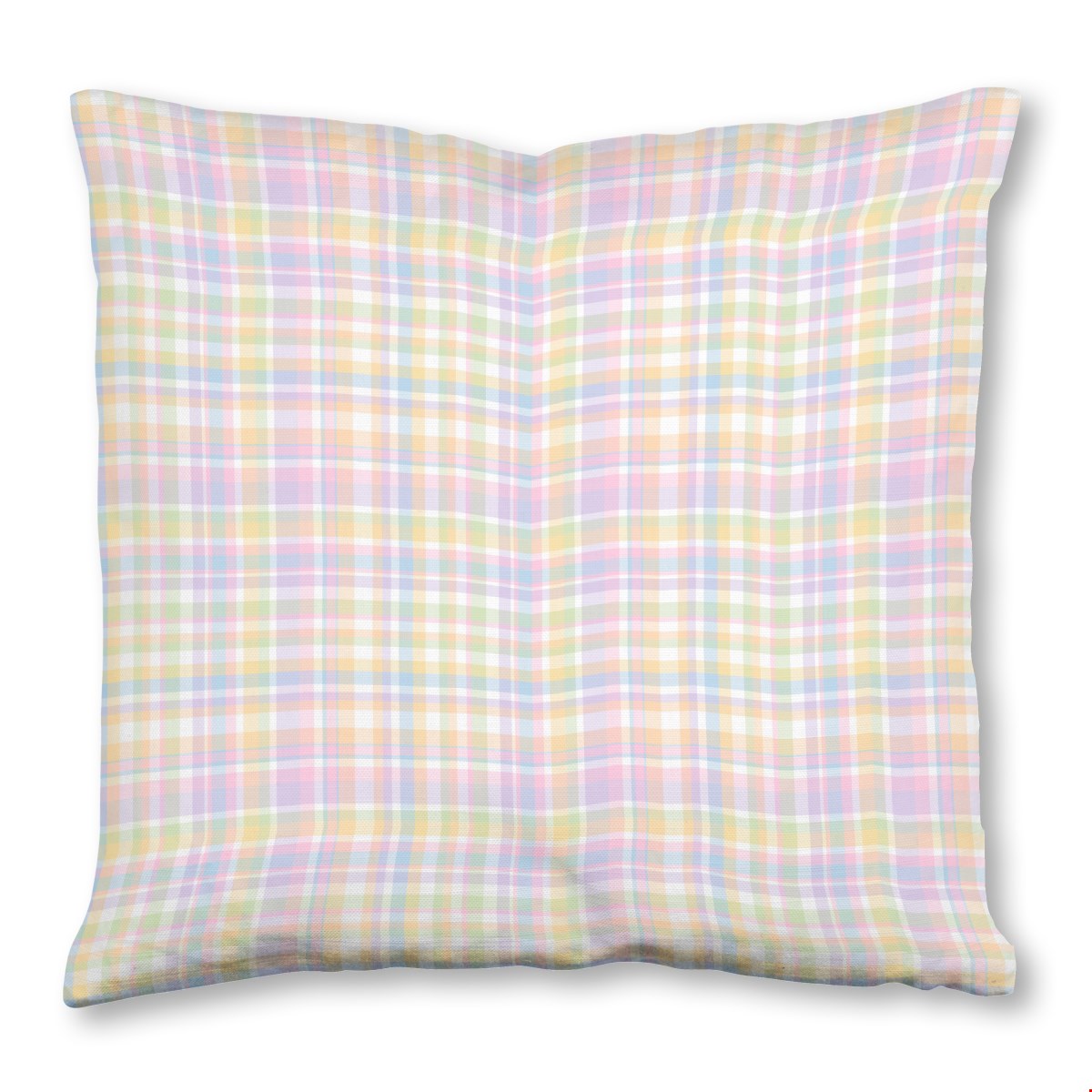 Balloon Dog Pastels 1 throw pillow, 18 x 18 in, pink and blue geometric print