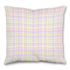 Balloon Dog Pastels 1 throw pillow, 18 x 18 in, pink and blue geometric print