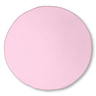 Balloon Dog Pastels (2) area rug, 60 in round, pink and off white hearts print
