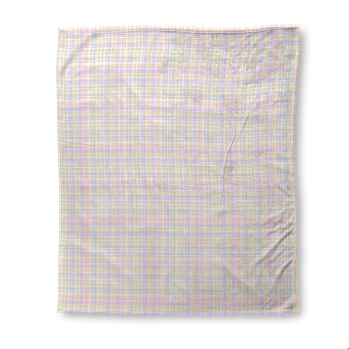 Balloon Dog Pastels 1 sherpa blanket, 50 x 60 in, pink and blue geometric print