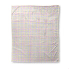 Balloon Dog Pastels 1 sherpa blanket, 50 x 60 in, pink and blue geometric print
