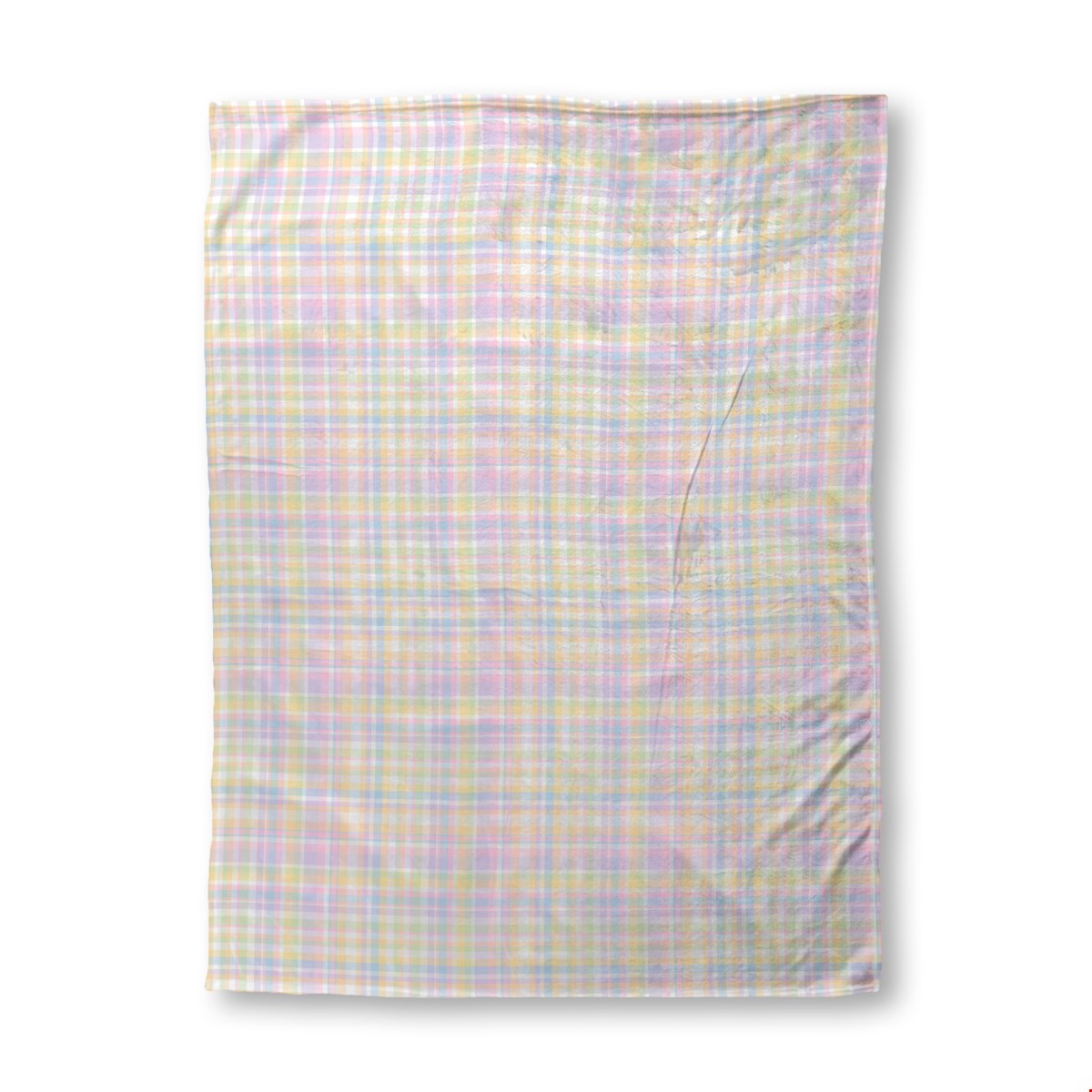Balloon Dog Pastels 1 sherpa blanket, 30 x 40 in, pink and blue geometric print