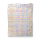 Balloon Dog Pastels 1 sherpa blanket, 30 x 40 in, pink and blue geometric print
