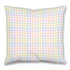 Balloon Dog Pastels (3) throw pillow, 20 x 20 in, blue and pink geometric print