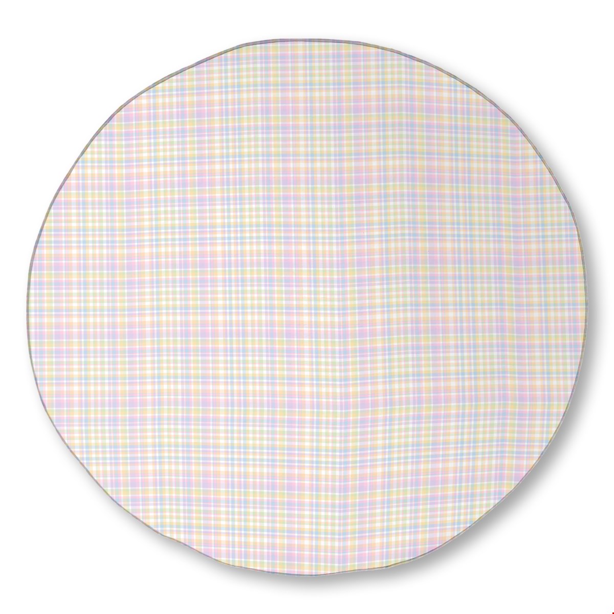 Balloon Dog Pastels 1 area rug, 60 in round, pink and blue geometric print