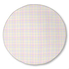 Balloon Dog Pastels 1 area rug, 60 in round, pink and blue geometric print