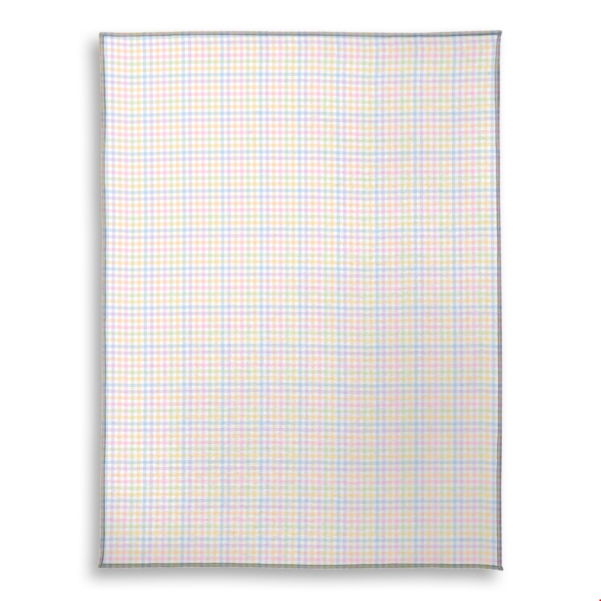 Balloon Dog Pastels (3) area rug, 63 x 84 in, blue and pink geometric print