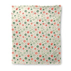 Watercolor Christmas (1) super plush blanket, 50 x 60 in, green and red christmas print