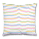 Balloon Dog Pastels (4) throw pillow, 18 x 18 in, pink and blue geometric print